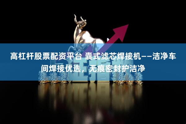 高杠杆股票配资平台 囊式滤芯焊接机——洁净车间焊接优选，无痕密封护洁净